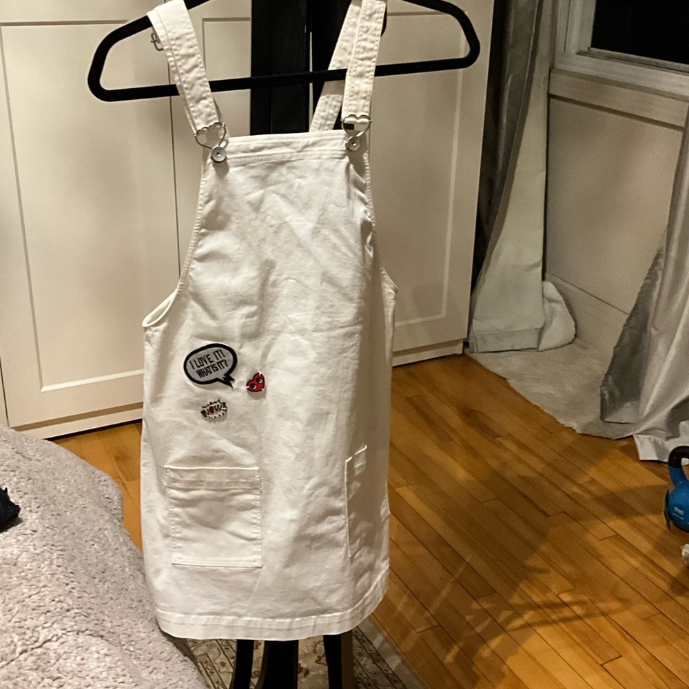 Mango Casual White Denim Dress